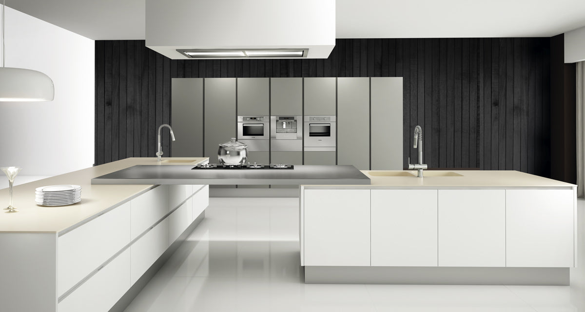 Cozinha Profilo Marcato — ambiente em pintura microtextura branco neve