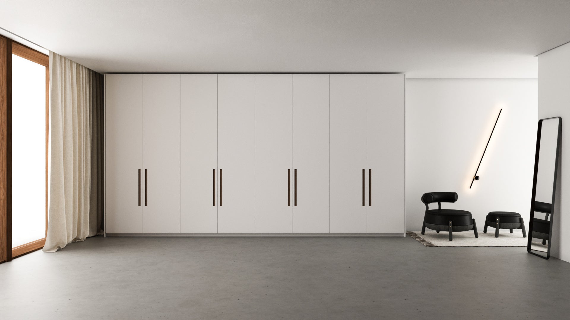 Dormitório Quadratta Marcato — detalhe construtivo do design rigoroso