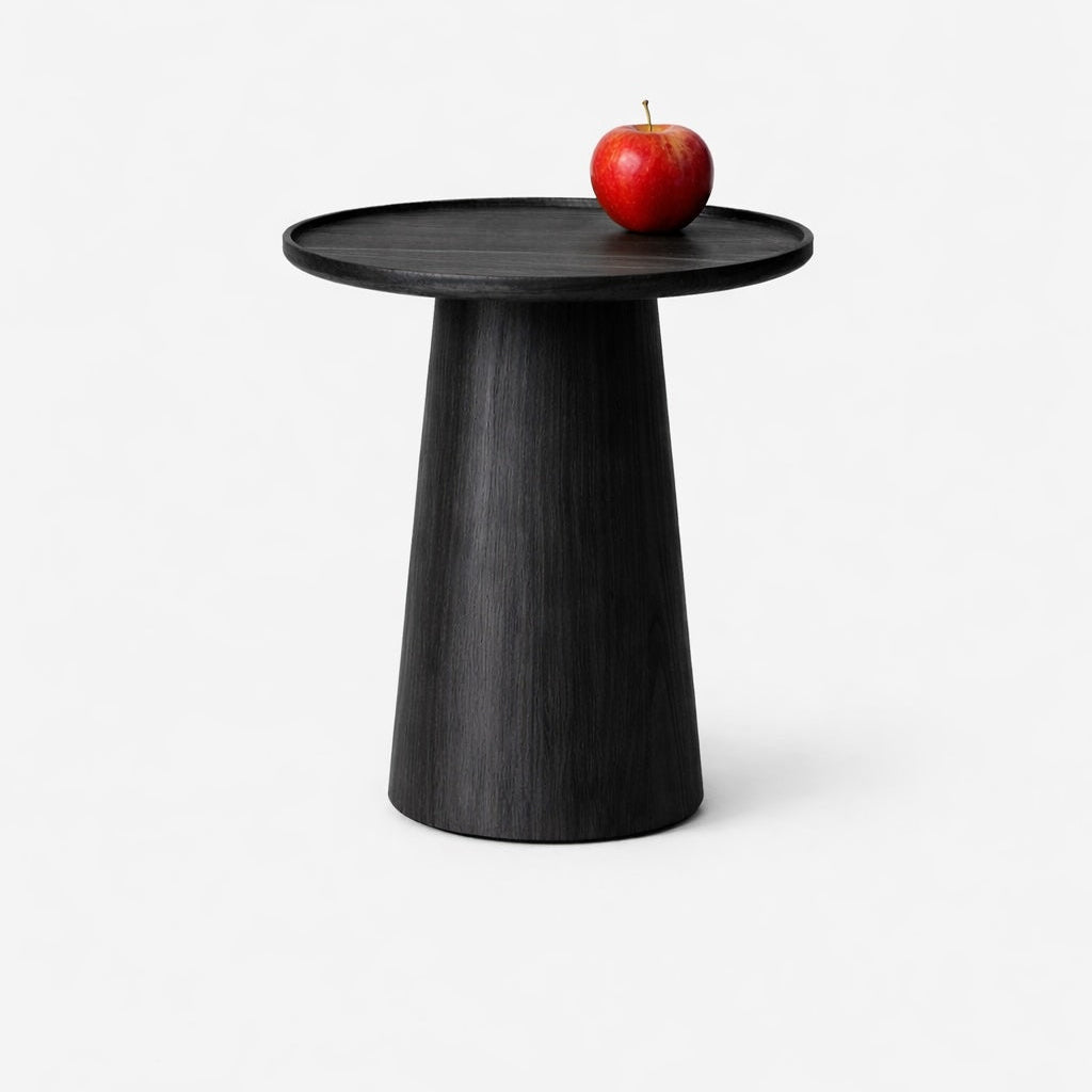 Mesa Lateral Luna 45x60cm Marcato — detalhe da madeira maciça tauari