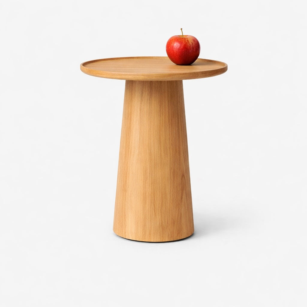 Mesa Lateral Luna 45x60cm Marcato — acabamento Carvalho Americano vista lateral