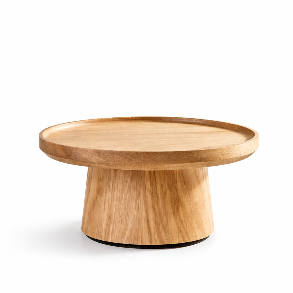 Boleira artesanal Marcato em lâmina natural de Carvalho Americano com design minimalista para mesa posta sofisticada e decoração