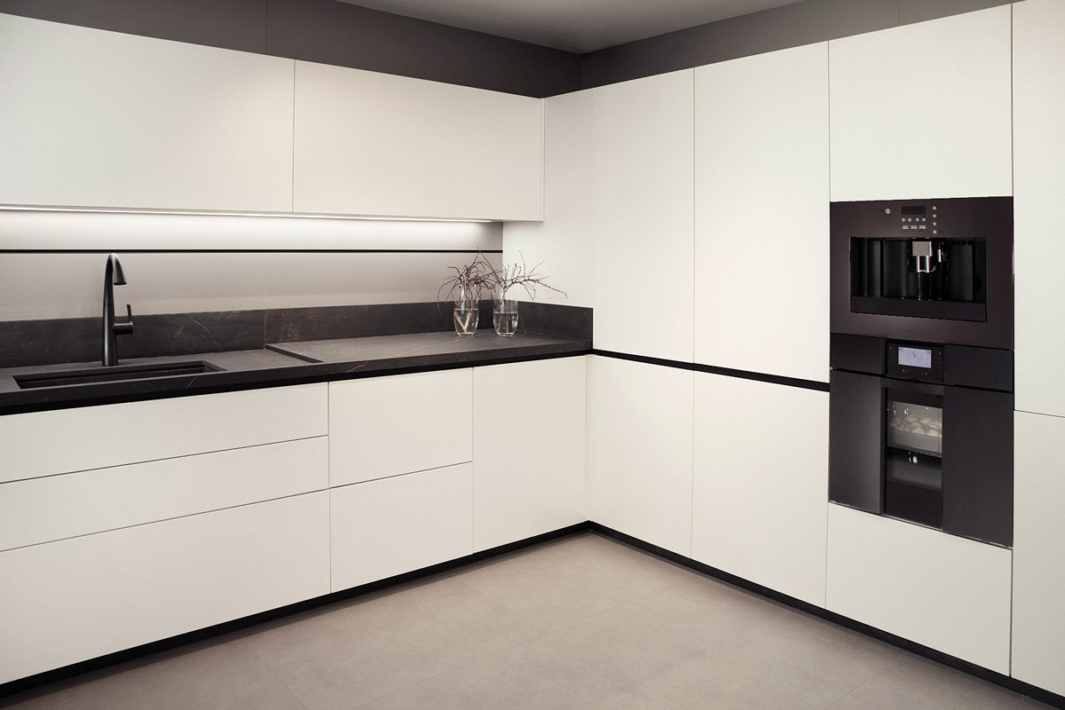 Cozinha Time Profilo Marcato — ambiente em microtextura branco neve