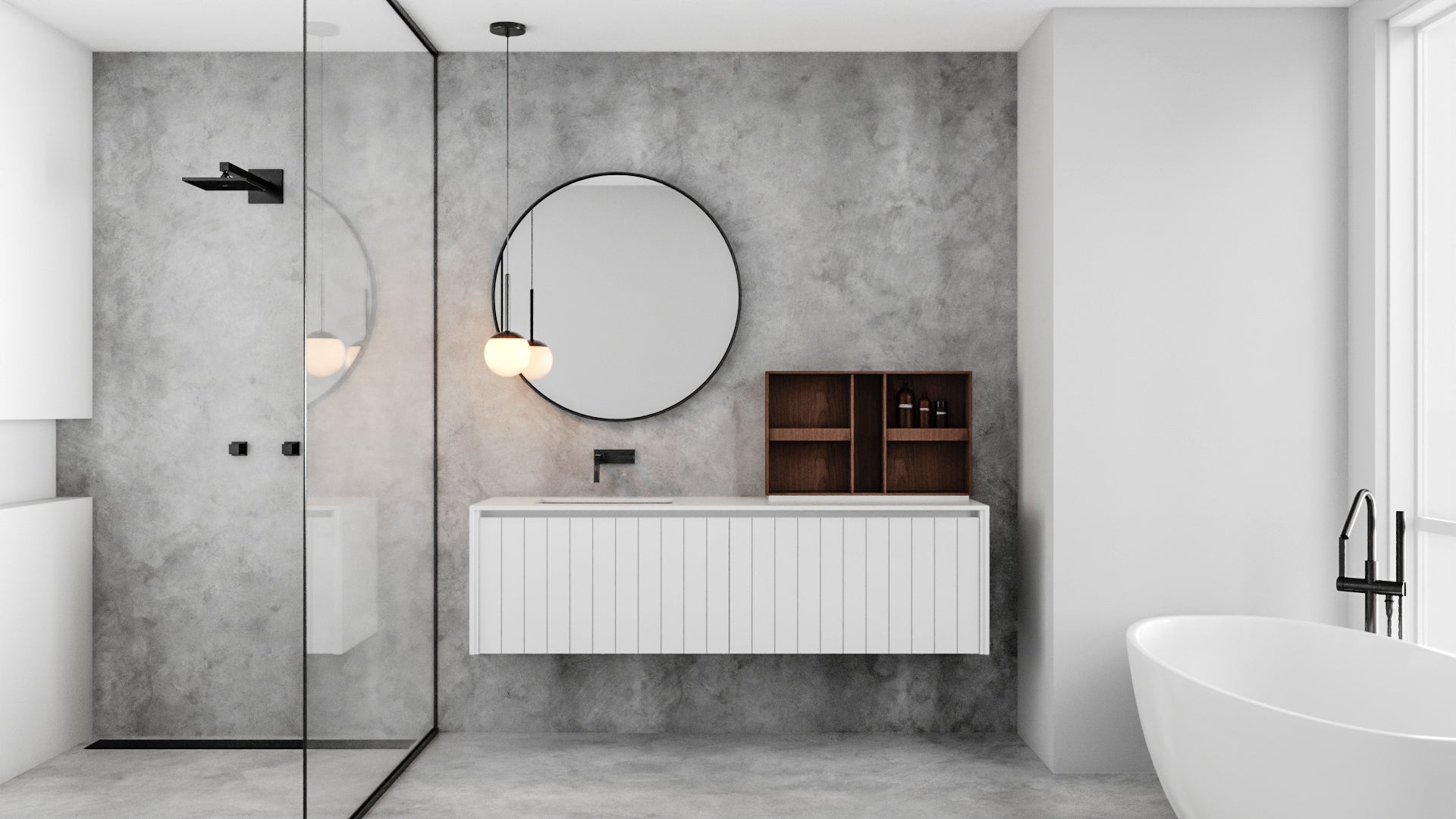 Móvel de Banho Fregio Vertical Marcato — vista alternativa com detalhe usinado vertical