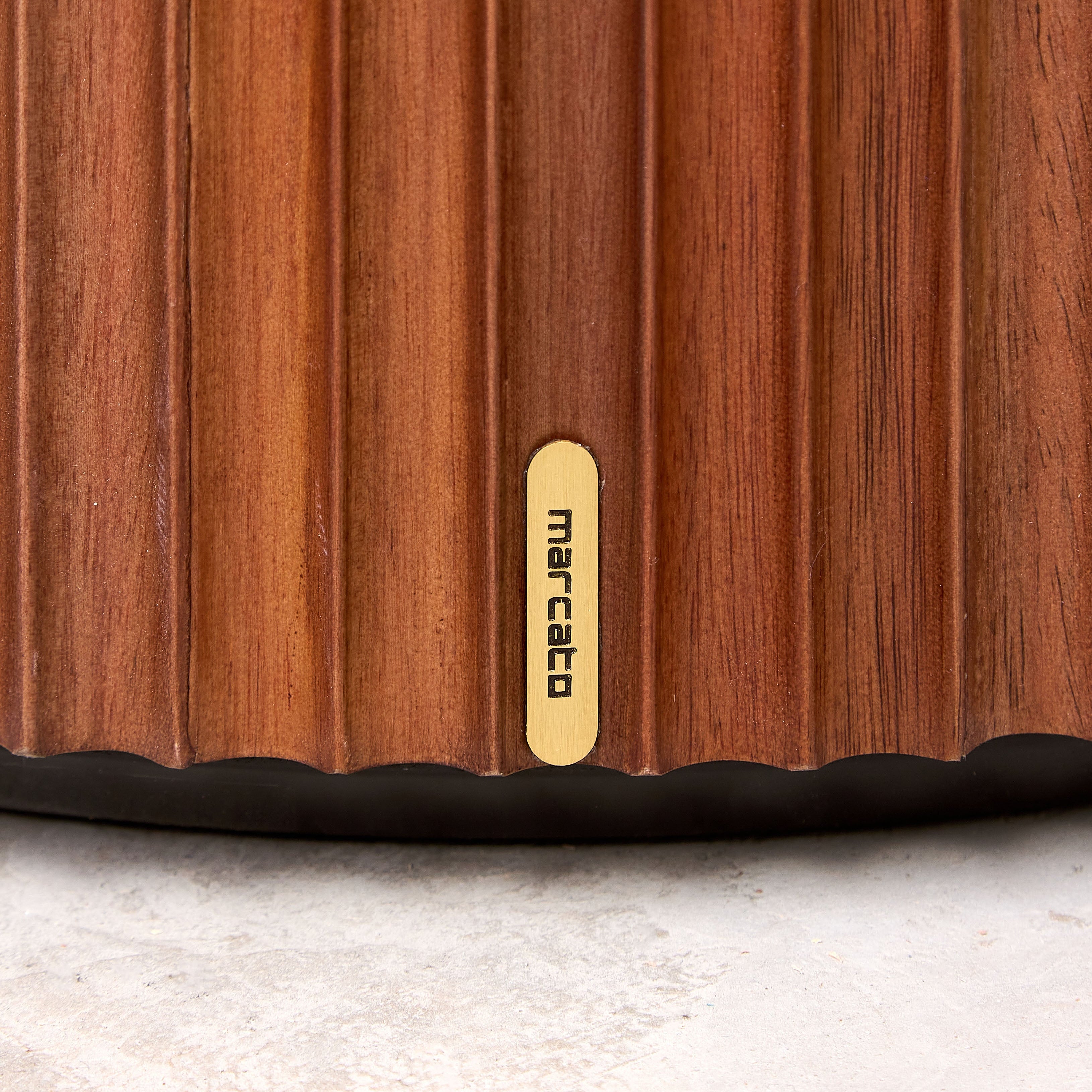 Puff Soffio Canelado Marcato — ambiente em sala de estar