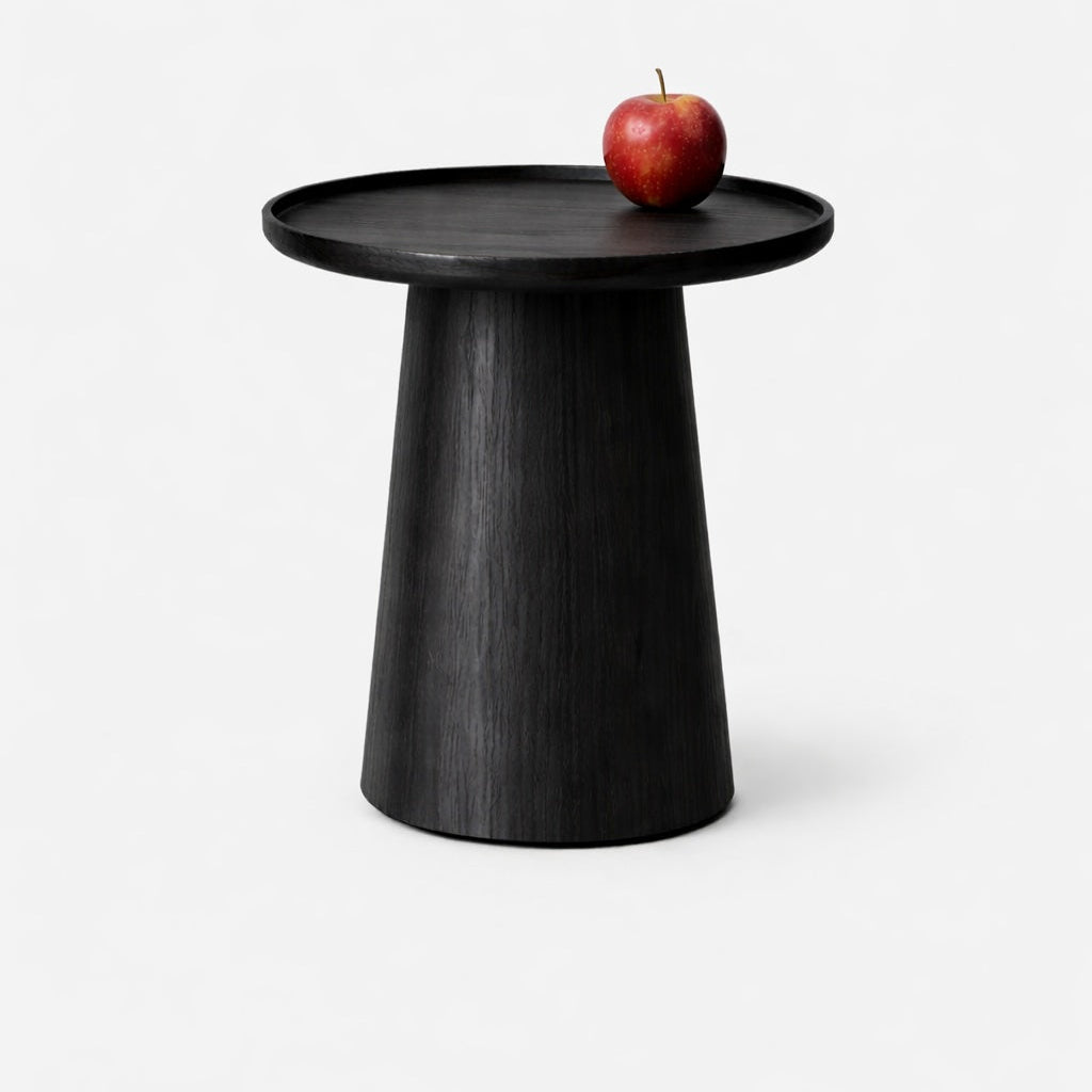 Mesa Lateral Luna 30x45cm Marcato — detalhe da madeira maciça tauari